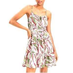 Floral Green and Pink Women's Dress